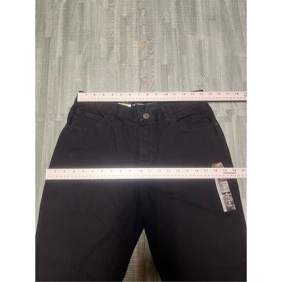 Lee Relaxed Fit Straight Mid Rise Jeans Pants Women's Petite Sz 6 Black - Picture 5 of 9
